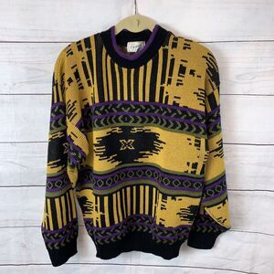 Pullover sweater Aztec Tribal Western Purple Mustard Native American Mexican art